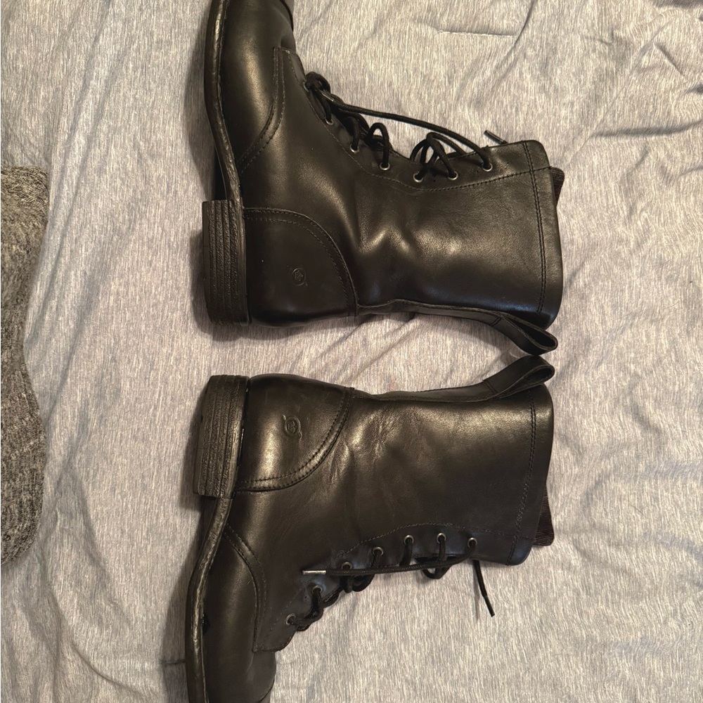 Born Women's Black Genuine Leather Neon Boots 9 M